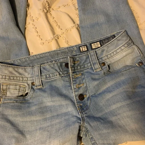 Miss Me Light Blue Skinny Jeans - Picture 4 of 6